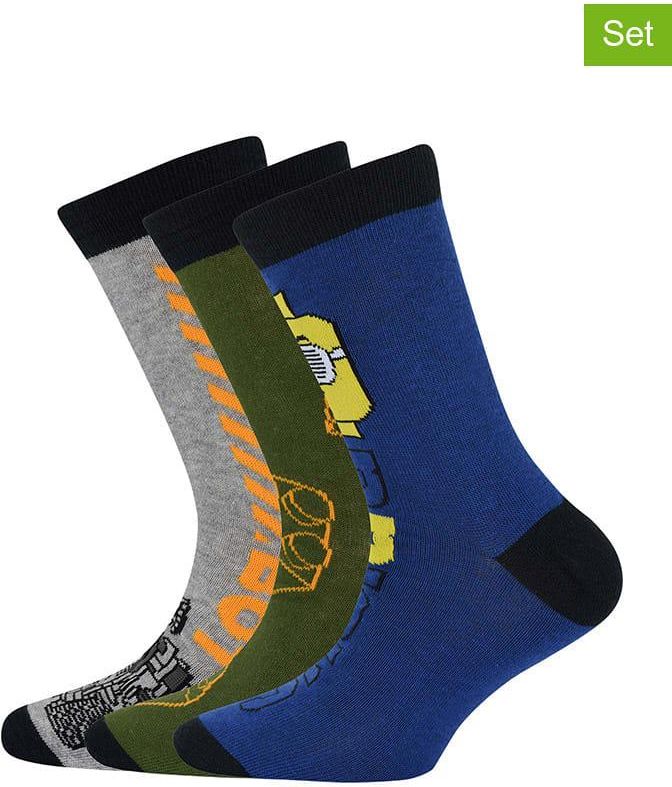 Legowear Skarpety (3 pary) w kolorze szaro-niebiesko-zielonym