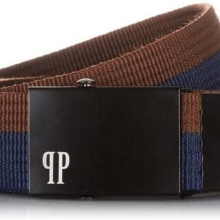 Pasek parciany PAOLO PERUZZI PW-20-105 brązowo-granatowy