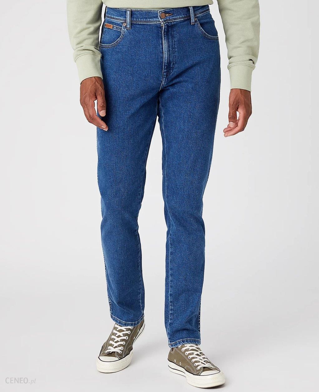 WRANGLER TEXAS SLIM MĘSKIE SPODNIE JEANSOWE THE STONE RIDE W12SYI39U
